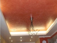 Esempio stucco veneziano arancione su controsoffitto 